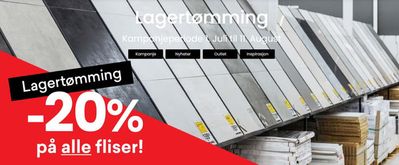 Tilbud fra Bygg og hage i Oslo | Lagertømming -20% på alle fliser! de Right Price Tiles | 10.7.2024 - 11.8.2024