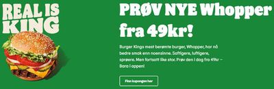 Tilbud fra Restauranter og caféer i Sandvika | Burger King - Akció de Burger King | 15.7.2024 - 28.7.2024