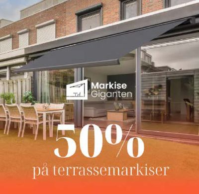 Tilbud fra Hjem og møbler | 50% på terrassemarkiser de Love Norway | 18.7.2024 - 31.7.2024