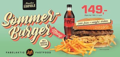 Tilbud fra Restauranter og caféer | Sommer Burger de JaFs | 19.7.2024 - 31.7.2024