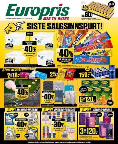 Tilbud fra Supermarkeder i Sarpsborg | Europris DM 30-24 MYBRING de Europris | 21.7.2024 - 4.8.2024
