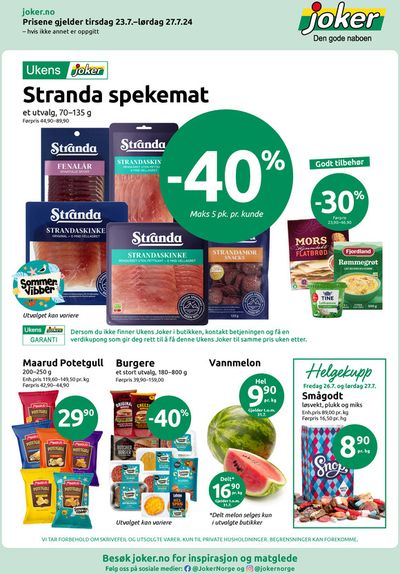 Tilbud fra Supermarkeder i Drammen | Joker Kundeavis de Joker | 22.7.2024 - 5.8.2024