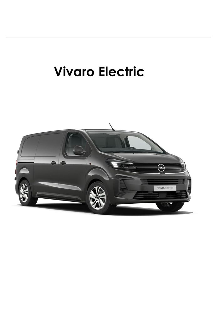 Opel-katalog i Mo i Rana | Prisliste Opel Vivaro Electric varebil | 3.9.2024 - 3.9.2025