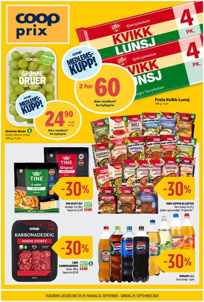 Coop Prix-katalog i Follebu | Coop Prix Kundeavis | 16.9.2024 - 29.9.2024