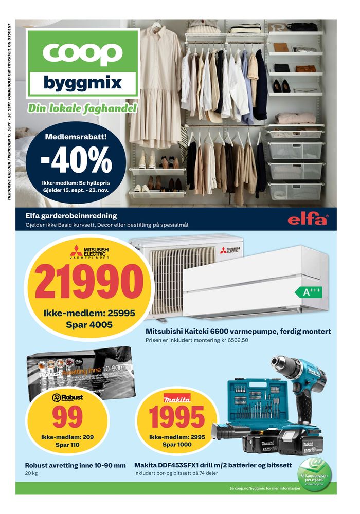 Coop Byggmix-katalog i Vega | Coop Byggmix Kundeavis | 16.9.2024 - 29.9.2024