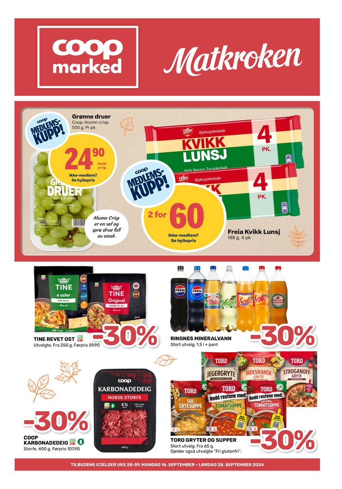 Coop Marked-katalog i Rødøy | Flotte rabatter på utvalgte produkter | 16.9.2024 - 29.9.2024