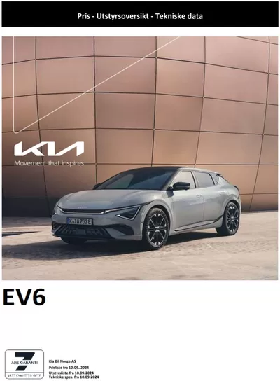 Tilbud fra Bil og motor i Sandnes | Kia EV6 de Kia | 17.9.2024 - 17.9.2025