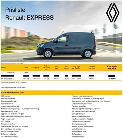 Renault-katalog i Kristiansund | Express varebil | 18.9.2024 - 2.10.2024