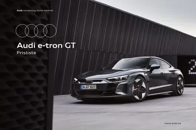 Tilbud fra Bil og motor i Bergen | Audi - Prisliste e-tron GT. de Audi | 20.9.2024 - 20.9.2025