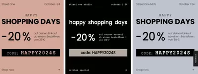 Tilbud fra Klær, sko og tilbehør i Sarpsborg | Happy Shopping Days de Street One | 3.10.2024 - 24.10.2024