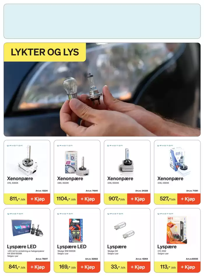 Bildeler-katalog | Servicedeler lykter og lys til ekstra gode priser | 7.10.2024 - 31.12.2024