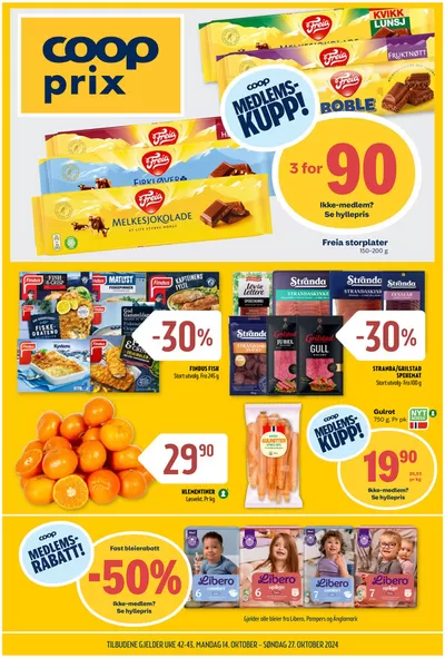 Tilbud fra Supermarkeder i Kristiansand | Topptilbud for alle kunder de Coop Prix | 14.10.2024 - 27.10.2024