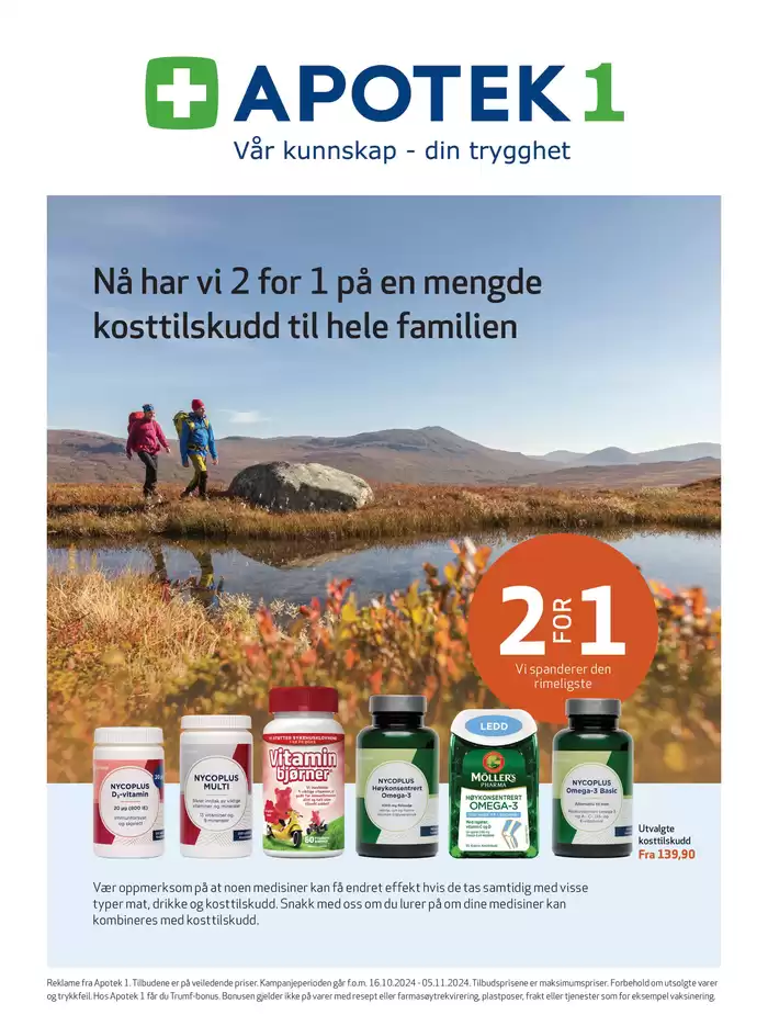 Apotek 1-katalog i Oslo | Les i tilbudsavisen - Apotek 1 | 17.10.2024 - 31.10.2024