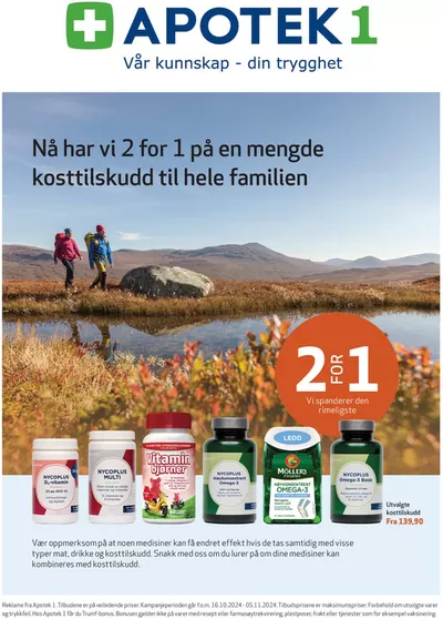 Apotek 1-katalog i Larvik | Les i tilbudsavisen - Apotek 1 | 17.10.2024 - 31.10.2024