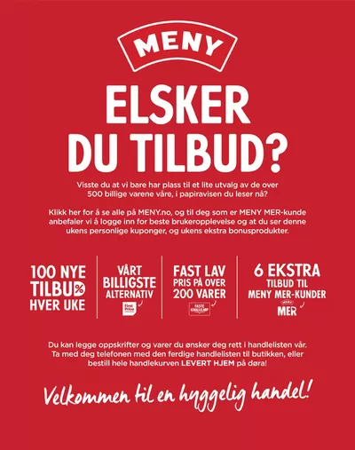 Tilbud fra Supermarkeder i Kristiansand | Meny Kundeavis de Meny | 20.10.2024 - 3.11.2024