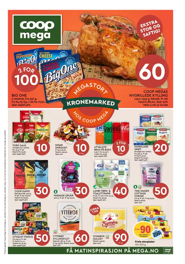 Coop Mega-katalog i Oslo | Eksklusive tilbud for våre kunder | 21.10.2024 - 27.10.2024