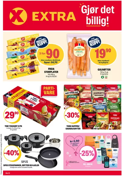 Tilbud fra Supermarkeder i Kristiansand | Oppdag attraktive tilbud de Coop Extra | 21.10.2024 - 27.10.2024