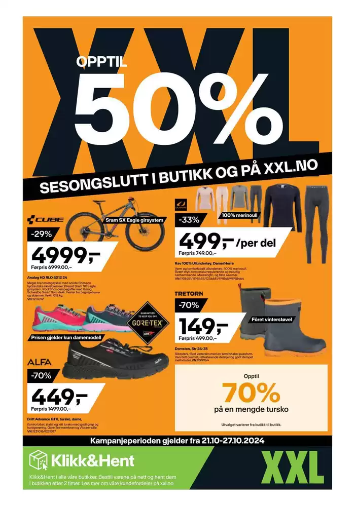 XXL Sport-katalog i Oslo | XXL Sport Kundeavis | 21.10.2024 - 4.11.2024