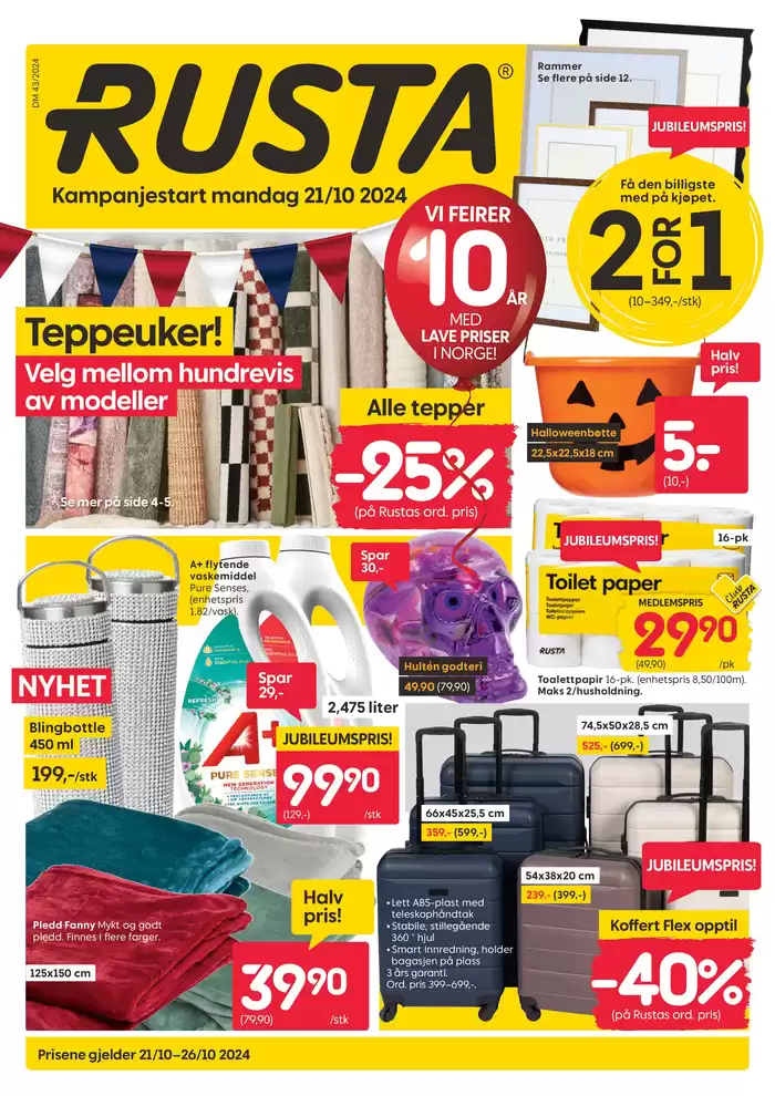 Rusta-katalog i Tønsberg | Rusta tarjoukset | 21.10.2024 - 4.11.2024