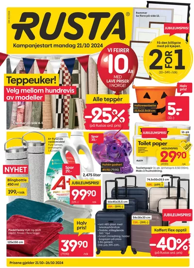 Rusta-katalog i Hemnesberget | Rusta tarjoukset | 21.10.2024 - 4.11.2024