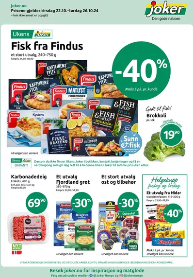 Tilbud fra Supermarkeder i Kristiansand | Joker Kundeavis de Joker | 21.10.2024 - 4.11.2024