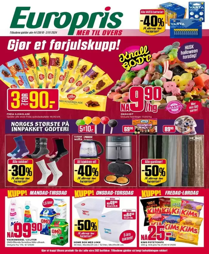 Europris-katalog i Sandvika | Europris DM 44-24 MYBRING | 27.10.2024 - 10.11.2024