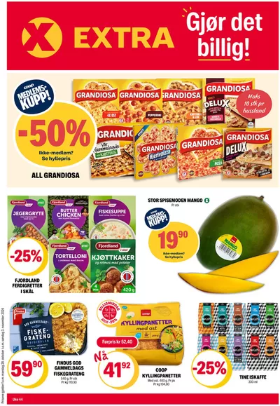 Tilbud fra Supermarkeder i Sandnes | Oppdag attraktive tilbud de Coop Extra | 28.10.2024 - 3.11.2024