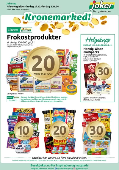 Tilbud fra Supermarkeder i Oslo | Joker Kundeavis de Joker | 28.10.2024 - 11.11.2024