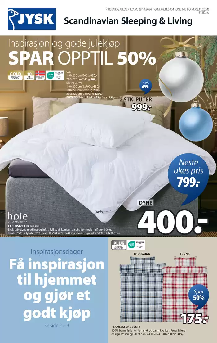 JYSK-katalog i Molde | Scandinavian Sleeping & Living | 28.10.2024 - 24.11.2024