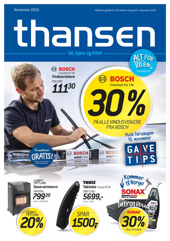 Thansen-katalog | Aktuell kundeavis Thansen | 30.10.2024 - 1.12.2024