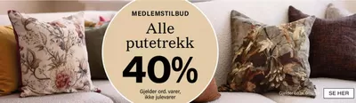 Tilbud fra Hjem og møbler i Ulset | Medlemstilbud alle putetrekk de Kremmerhuset | 30.10.2024 - 1.12.2024