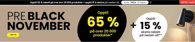 Tilbud fra Hjem og møbler i Storsteinnes | Pre black november de lampegiganten | 30.10.2024 - 13.11.2024