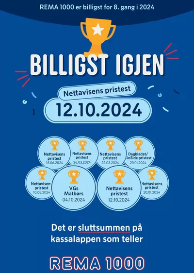 Tilbud fra Supermarkeder i Ulvsvåg | Oppdag attraktive tilbud de Rema 1000 | 27.10.2024 - 2.11.2024