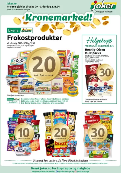 Tilbud fra Supermarkeder i Ulvsvåg | Joker Kundeavis de Joker | 1.11.2024 - 15.11.2024