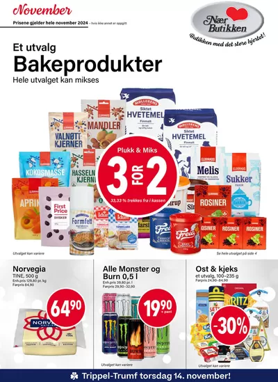 Tilbud fra Supermarkeder i Solund | Bakeprodukter de Nærbutikken | 1.11.2024 - 30.11.2024