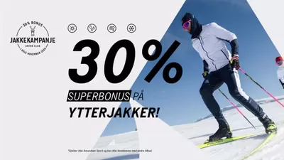 Tilbud fra Sport og Fritid i Nittedal | 30% superbonus på ytterjakker! de Milslukern Sport | 6.11.2024 - 30.11.2024