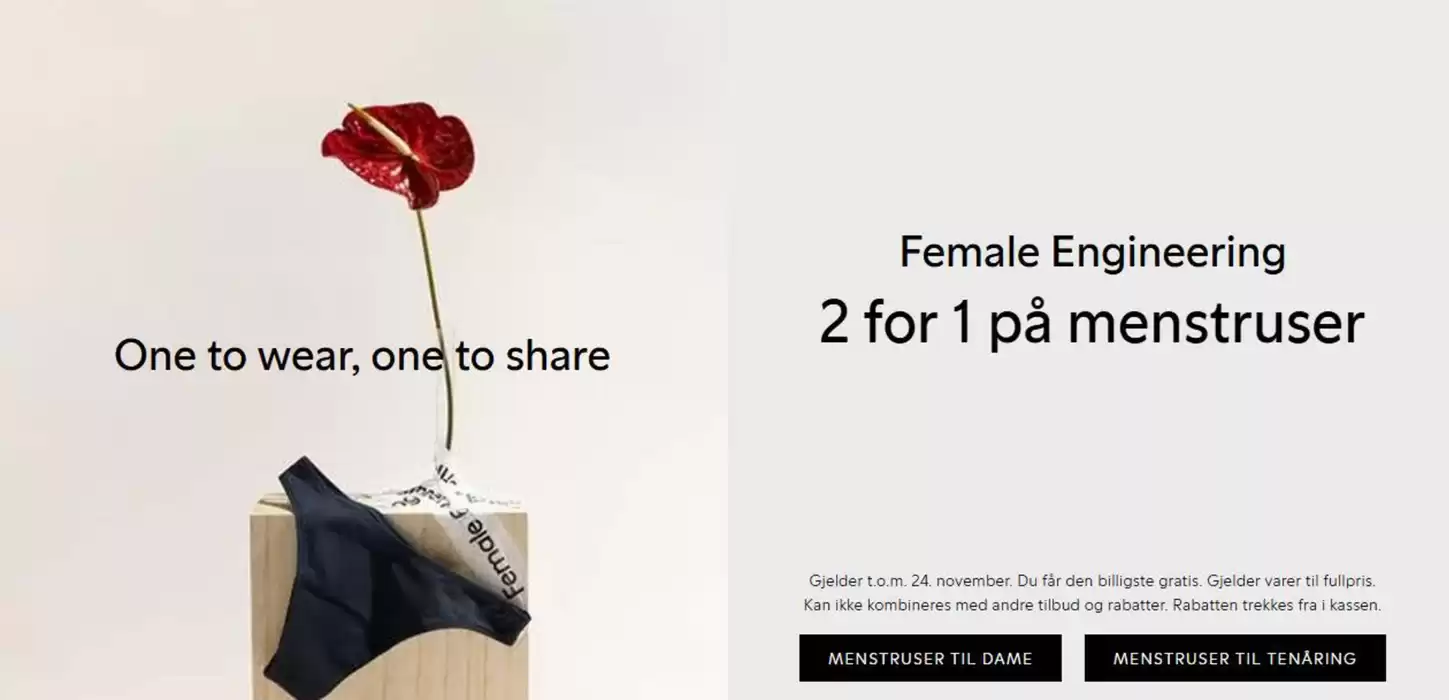 Lindex-katalog | 2 for 1 på menstruser | 12.11.2024 - 24.11.2024