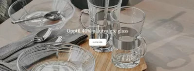 Tilbud fra Hjem og møbler i Arendal | Opptil 40% på utvalgte glass de Christiania Glasmagasin | 13.11.2024 - 27.11.2024