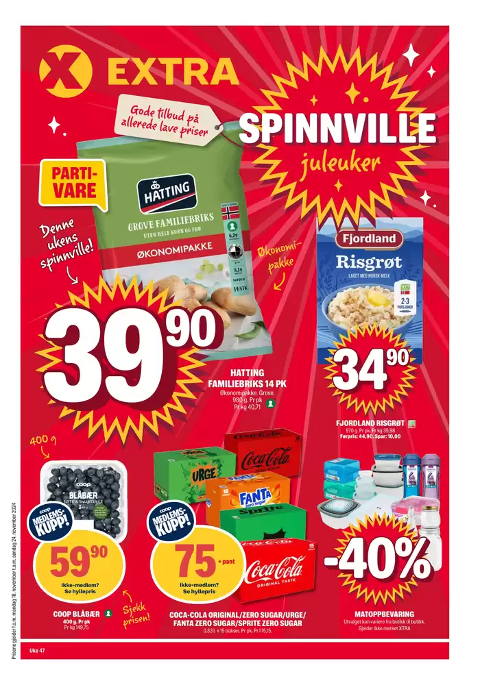 Coop Extra-katalog i Klepp Stasjon | Topptilbud for smarte sparere | 18.11.2024 - 24.11.2024