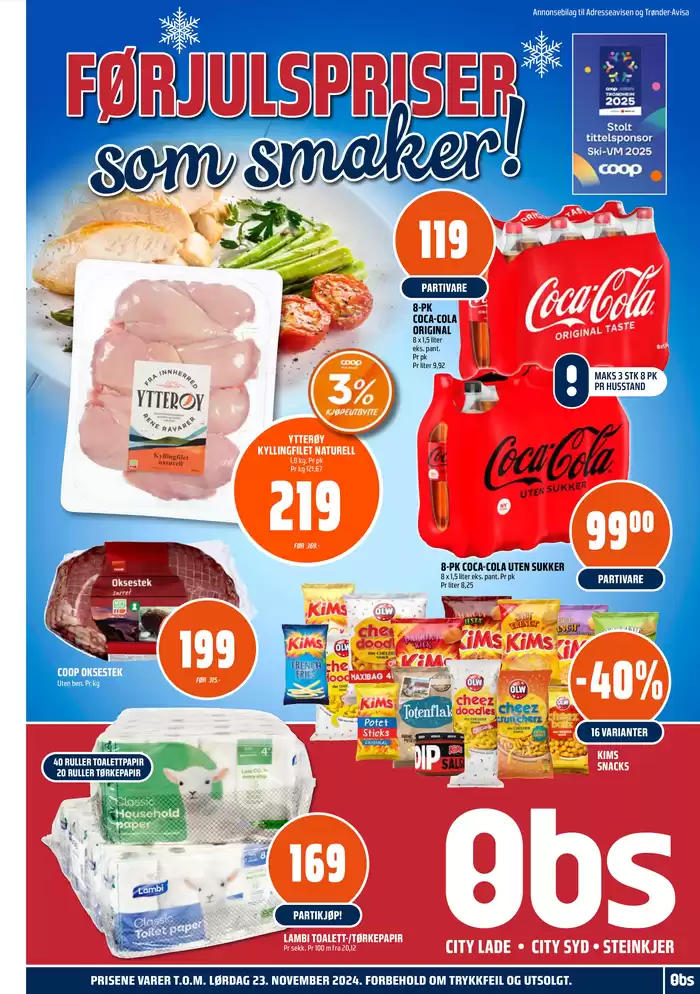 Obs-katalog i Trondheim | Førjulspriser som smaker! | 18.11.2024 - 23.11.2024