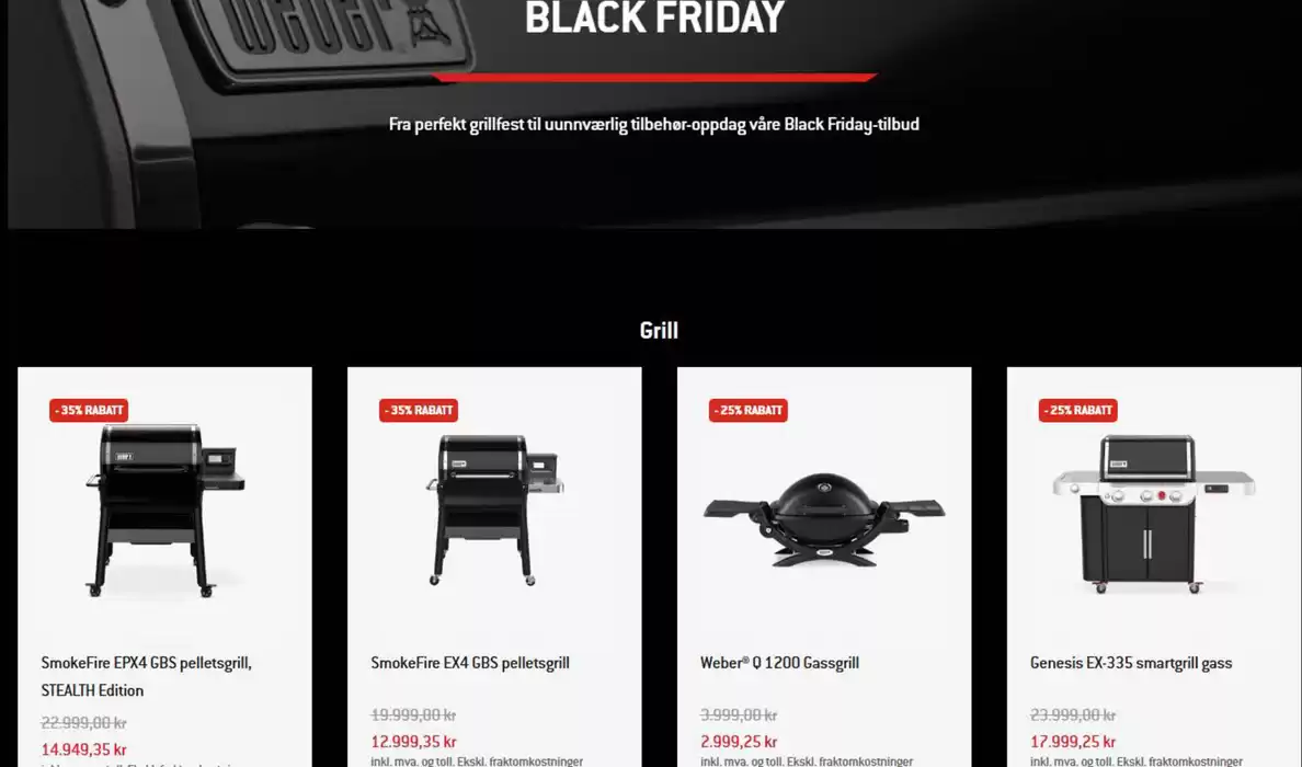 Weber-katalog i Nore og Uvdal | Black Friday | 18.11.2024 - 30.11.2024