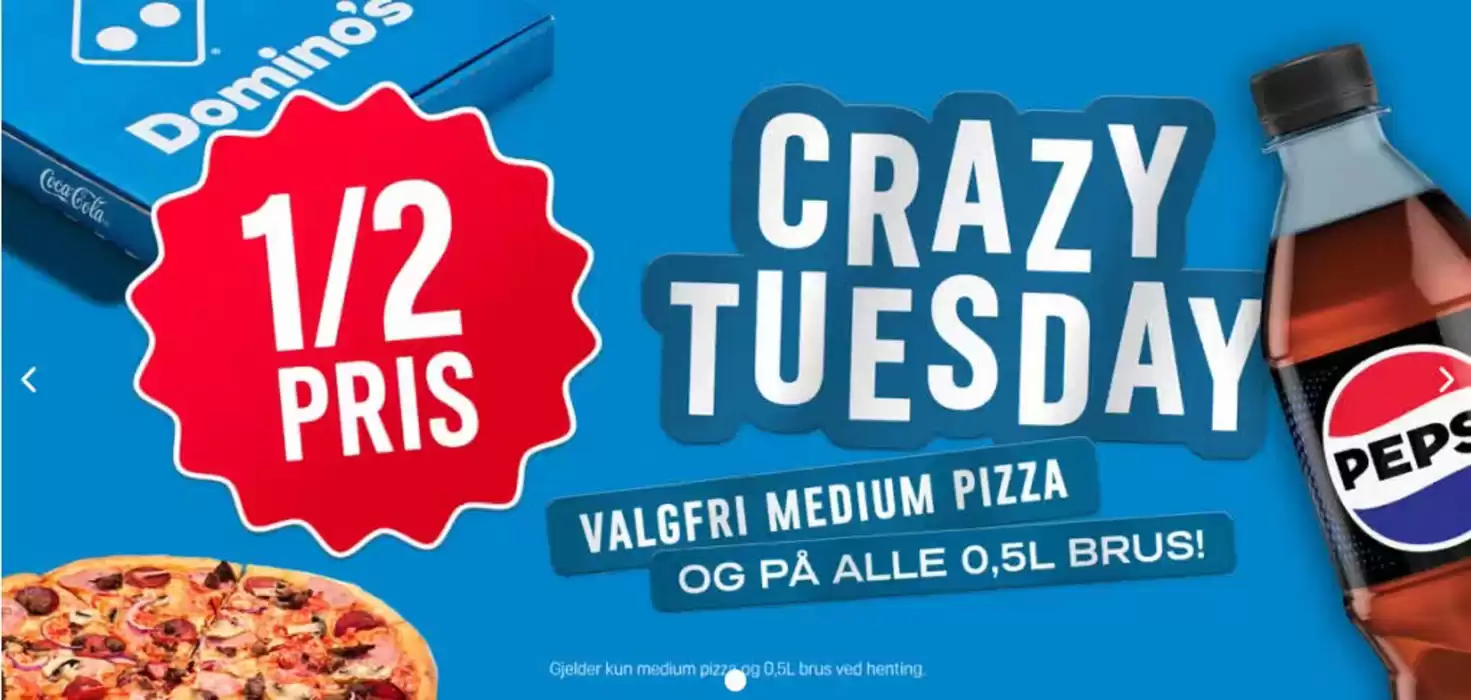 Domino's Pizza-katalog | Crazy Tuesday | 19.11.2024 - 3.12.2024