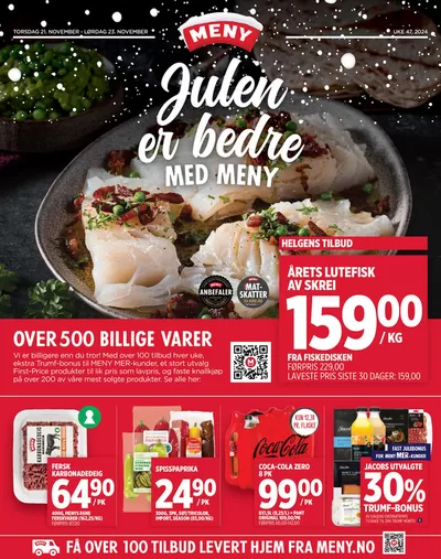 Tilbud fra Supermarkeder | Meny Kundeavis de Meny | 21.11.2024 - 5.12.2024