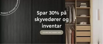 Tilbud fra Hjem og møbler i Trondheim | Spar 30% på skyvedører og inventar de JKE Design | 21.11.2024 - 5.12.2024