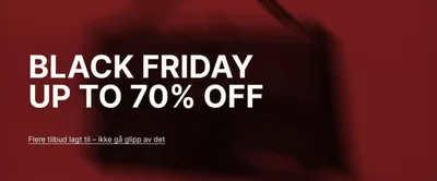 Tilbud fra Klær, sko og tilbehør i Måløy | Black friday up to 70% off de miinto | 22.11.2024 - 30.11.2024