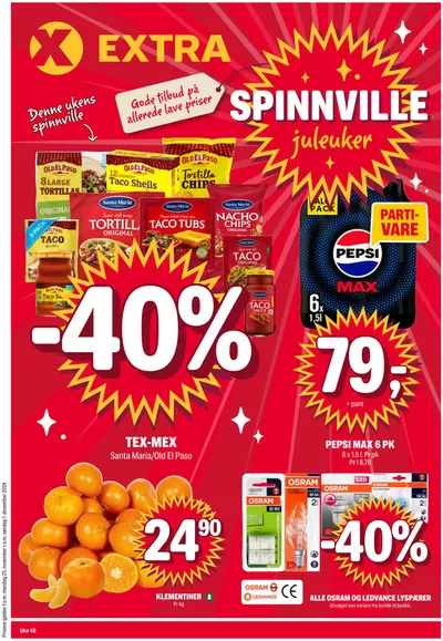 Tilbud fra Supermarkeder i Brattvåg | Spar nå med våre tilbud de Coop Extra | 25.11.2024 - 1.12.2024