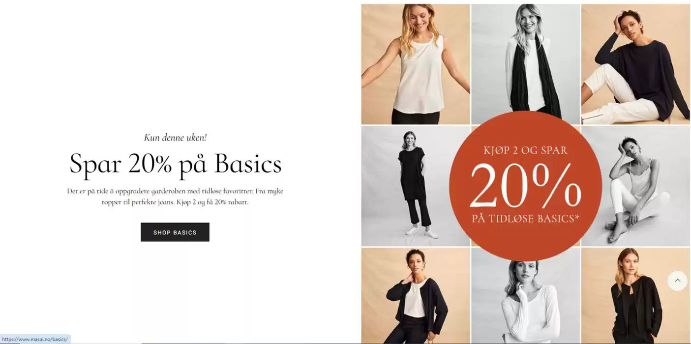 Masai-katalog | Spar 20% på Basics | 27.11.2024 - 11.12.2024