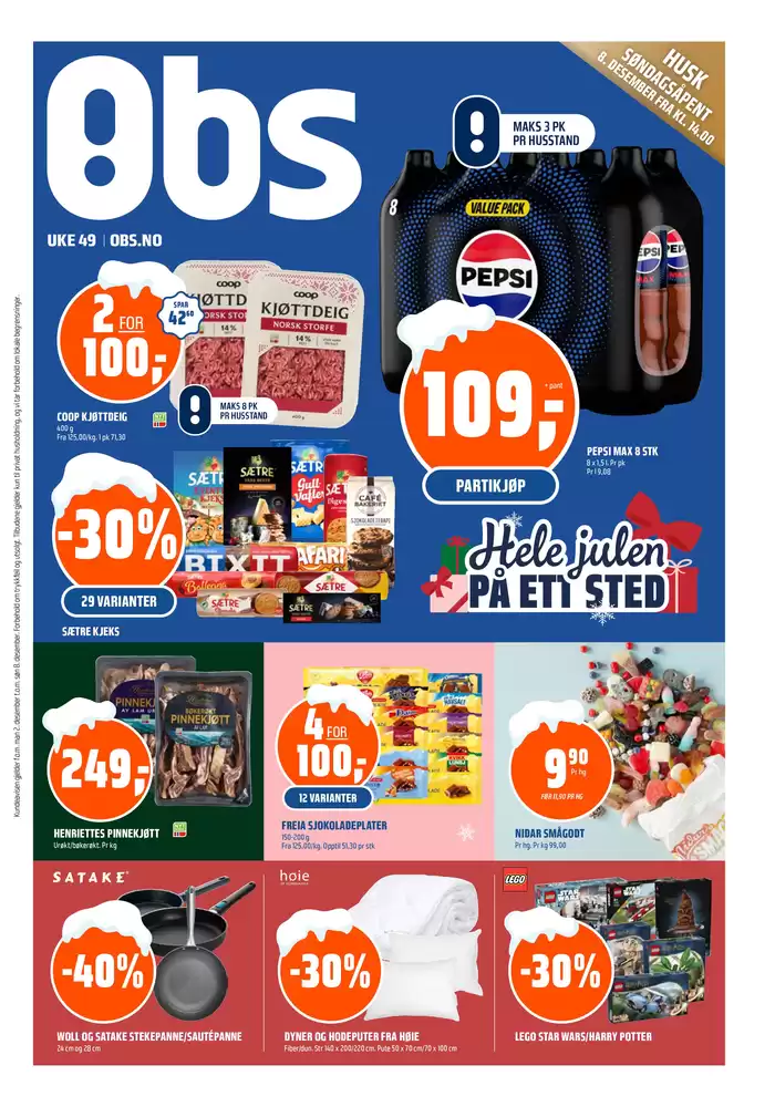 Obs-katalog i Bryne | Hele julen på ett sted | 2.12.2024 - 8.12.2024