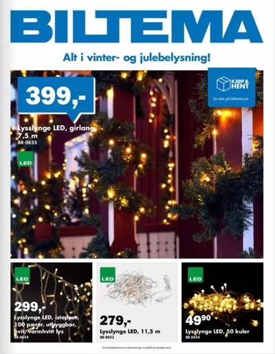 Tilbud fra Bygg og hage i Hamar | Alt i vinter- og julebelysning! de Biltema | 2.12.2024 - 16.12.2024