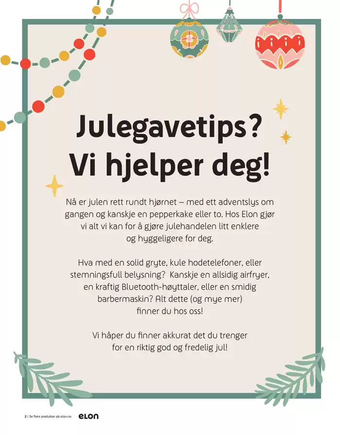 ELON-katalog | Julegavetips til alle! | 2.12.2024 - 22.12.2024